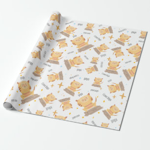 Papier Cadeau Chat - Cute Yoga Chat Pour Amoureux des chats, Yog