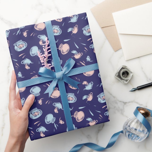 Papier Cadeau Chat Dans Le Casquette | Le Motif du poisson (Cadeaux)