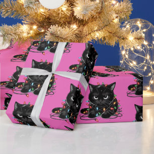 Papier Cadeau Chat de Noël