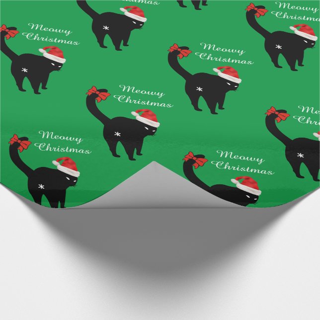 Papier Cadeau Chat de Noël (Coin)