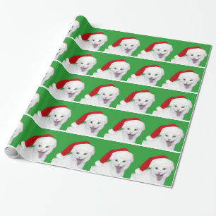 Papier Cadeau Chat de Noël heureux