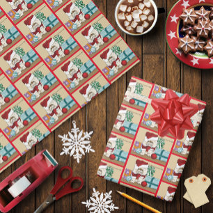 Papier Cadeau Chat de Noël Perse