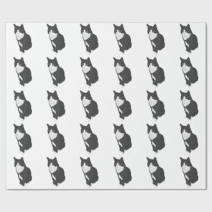 Papier Cadeau Chat de smoking