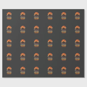 Papier Cadeau Chat d'Halloween sous la magie de la lune