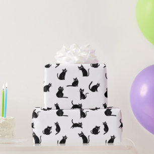 Papier Cadeau Chat drôle et effrayant d'Halloween