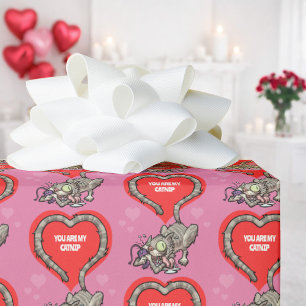 Papier Cadeau Chat Drôle Vous Êtes Ma Valériane Saint-Valentin D