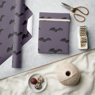 Papier Cadeau Chat gothique foncé violet en cuisine Halloween Ca