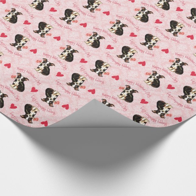 Papier Cadeau Chat long Valentine Chihuahua (Coin)