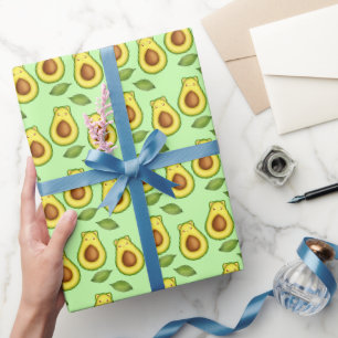 Papier Cadeau Chat vert Avocado