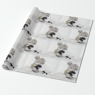 Papier Cadeau Chaton et lapin