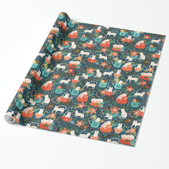 Papier Cadeau Chatons épicés (Déroulé)