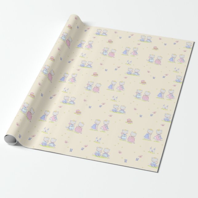 Papier Cadeau Chatons royaux (Déroulé)