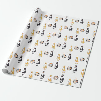 Papier Cadeau chats colorés