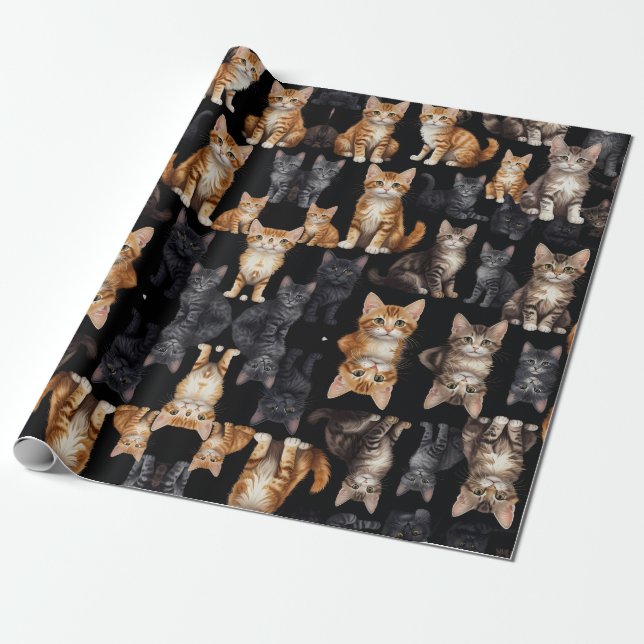 Papier Cadeau Chats et chatons (Déroulé)