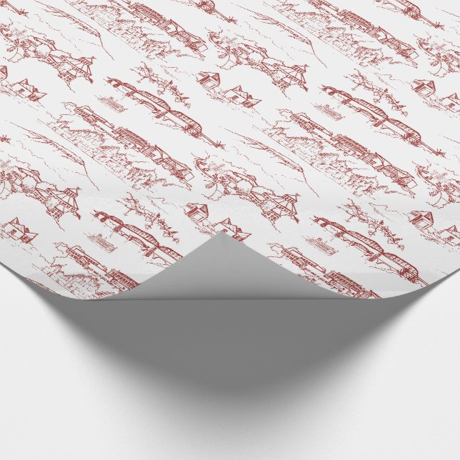 Papier Cadeau Chattanooga Toile rouge (Coin)