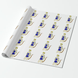 Papier Cadeau chatte fille