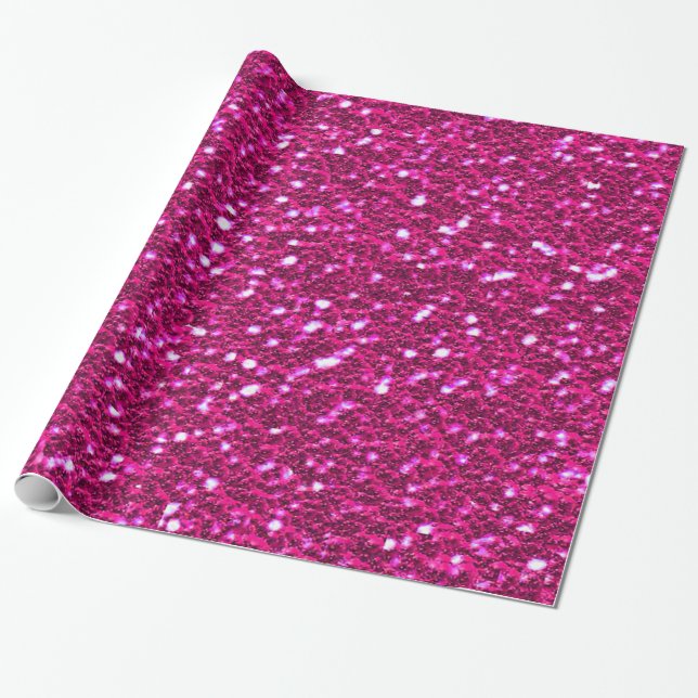 Papier Cadeau Chaud rose brillant Fille (Déroulé)