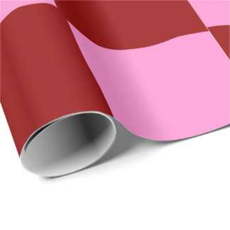 Papier Cadeau Chaud Rose et Rouge Ludique Rétro Gras
