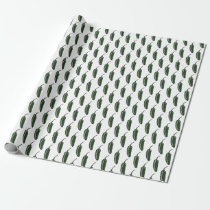 Papier Cadeau CHAUD & SPICY Jalapeño Chili Peppers Motif