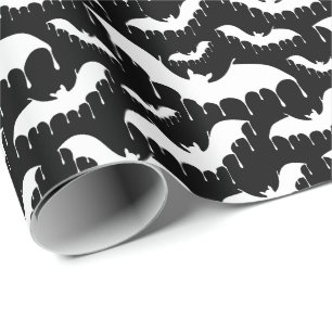 Papier Cadeau Chauffage gothique Chauve-souris de sang Halloween