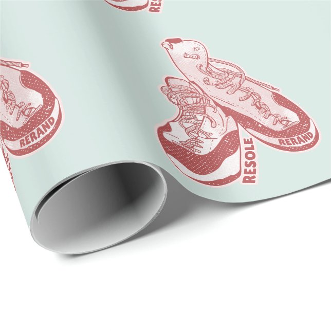 Papier Cadeau Chaussure escalade de roche (Coin rond)
