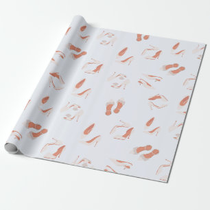 Papier Cadeau Chaussure motif mariée blanche