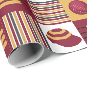Papier Cadeau Chauves-souris et boules Vintages de cricketer à m
