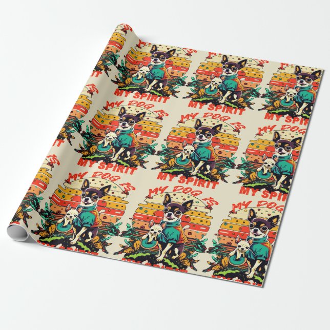 Papier Cadeau Cheerful Chihuahua Duo : Jouer Doggy Aventure (Déroulé)
