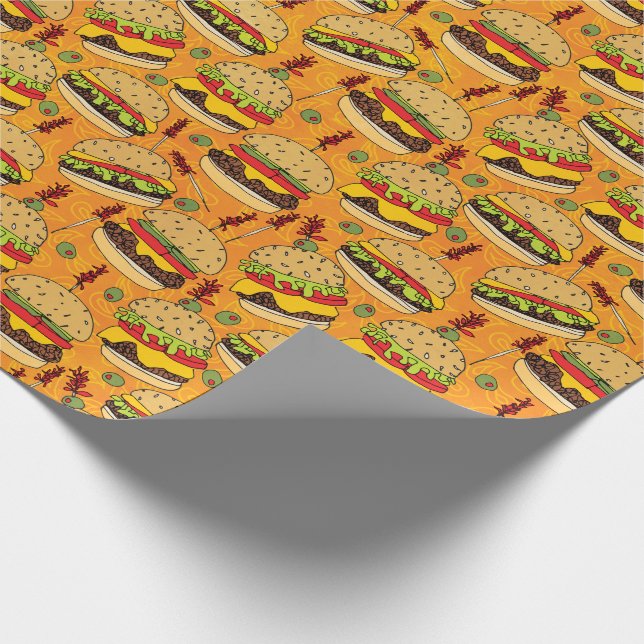 Papier Cadeau Cheeseburger de luxe (Coin)