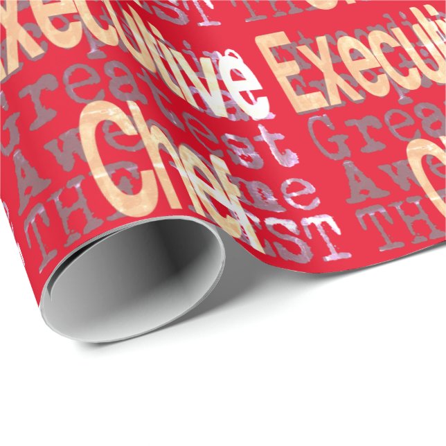 Papier Cadeau Chef exécutif Extraordinaire (Coin rond)