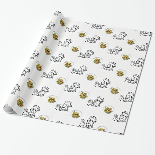 Papier Cadeau Chef papier d'emballage (Déroulé)