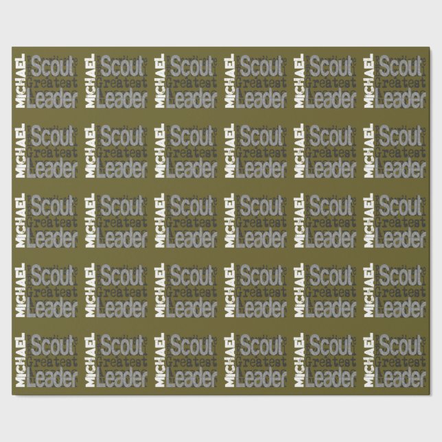 Papier Cadeau Chef Scout Extraordinaire PERSONNALISÉ (Couture)