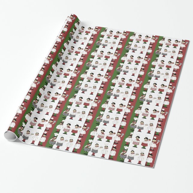 Papier Cadeau Chefs italiens (Déroulé)