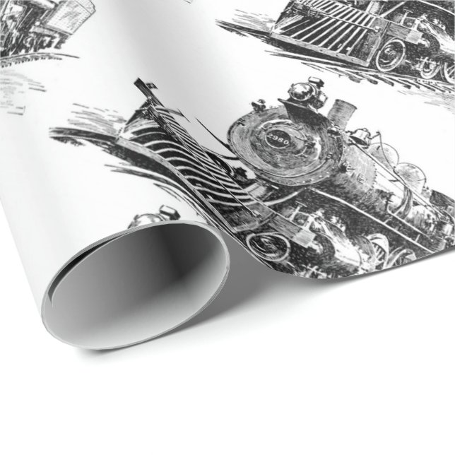 Papier Cadeau Chemin de fer (Coin rond)