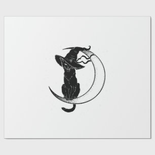 Papier Cadeau Chemise de costume de chat noir d'Halloween effray