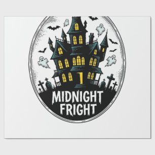 Papier Cadeau Chemise de maison hantée Nuit effrayante Halloween