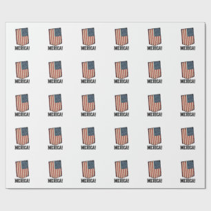 Papier Cadeau Chemise graphique patriotique Vintage Merica Flag_