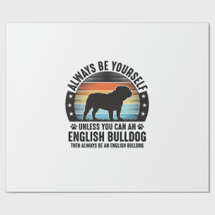 Papier Cadeau Chemise pour amateur de Bulldog anglais vintage co