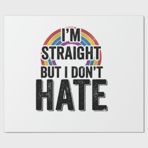 Papier Cadeau Chemise Straight Ally Rainbow Typographie Vintage_