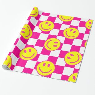 Papier Cadeau chèque de visage rose super