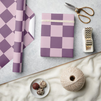 Papier Cadeau Chèques Pastel Goth rose et violet