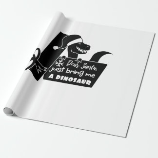 Papier Cadeau Cher Père Noël, apporte-moi juste un dinosaure noi