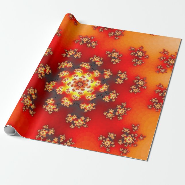 Papier Cadeau Cherry Blossom Floral Sprinkles (Déroulé)