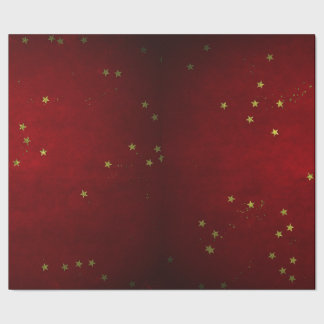 Papier Cadeau Cherry Lacquer Golden Star