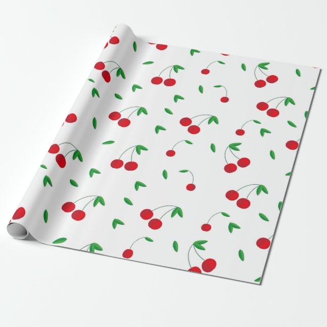 Papier Cadeau Cherry Motif Easy Cherry Dessin Cherry Art Cher (Déroulé)