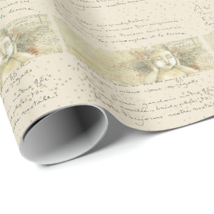 Papier Cadeau Cherub victorien