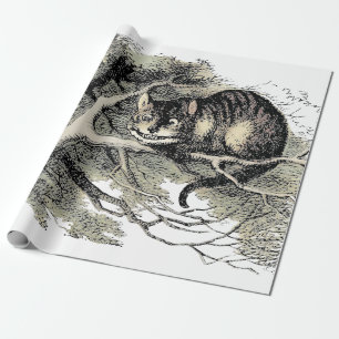 Papier Cadeau Cheshire Chat Alice Wonderland Classic