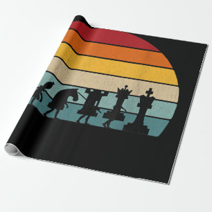 Papier Cadeau Chess Evolution Cadeau Vintage Rétro Pour Un Éch