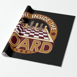 Papier Cadeau ChessBoard Citation Joueur d'échecs Penser Jeu Boa