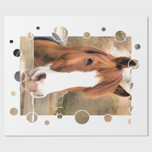 PAPIER CADEAU CHESTNUT CHEVAL (Plat)